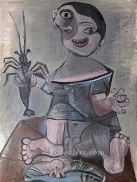 Pablo Picasso Painting - Niño con langosta 1941 cubismo Pablo Picasso
